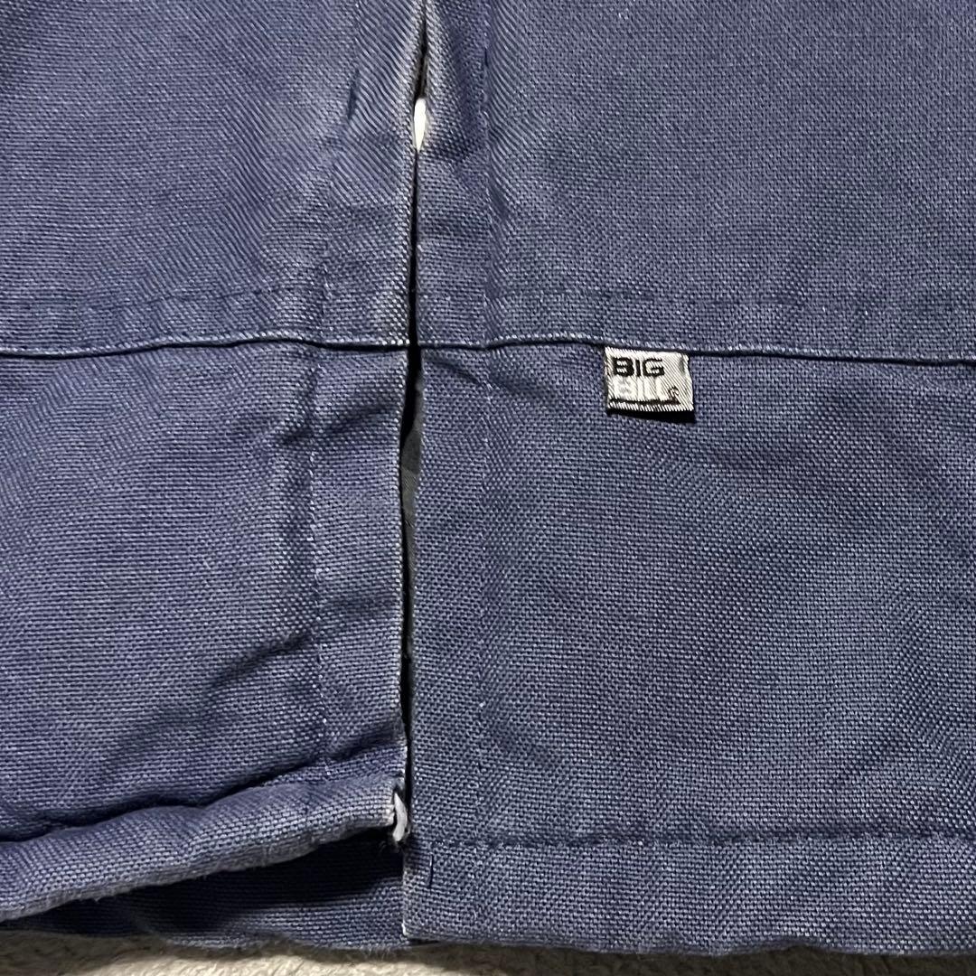 BIG BILL80s90s前半カナダ製ロングワークコートネイビー古着2XL相当