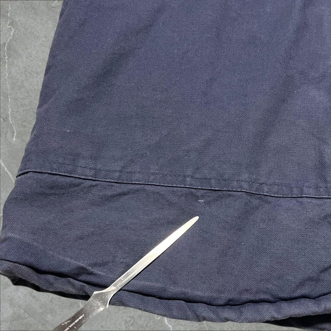 BIG BILL80s90s前半カナダ製ロングワークコートネイビー古着2XL相当