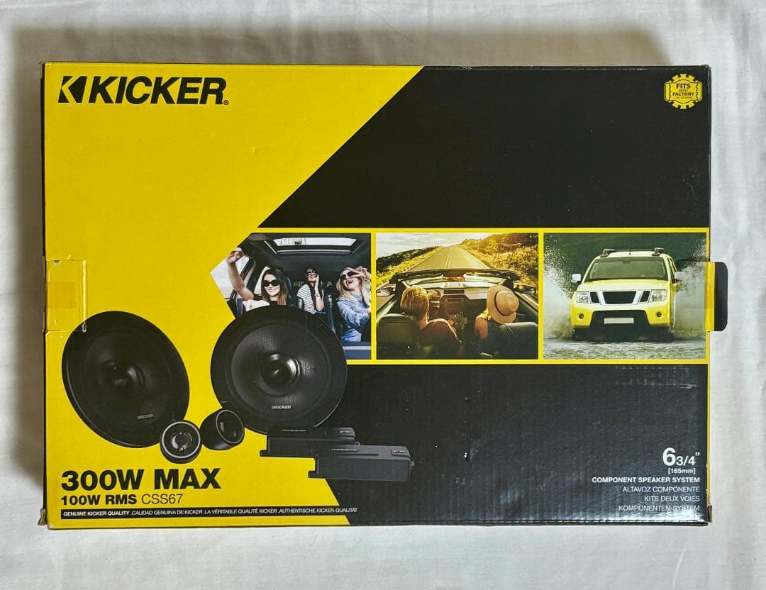 KICKER スピーカー(CSS674) +ライズ/ロッキー取り付けキット
