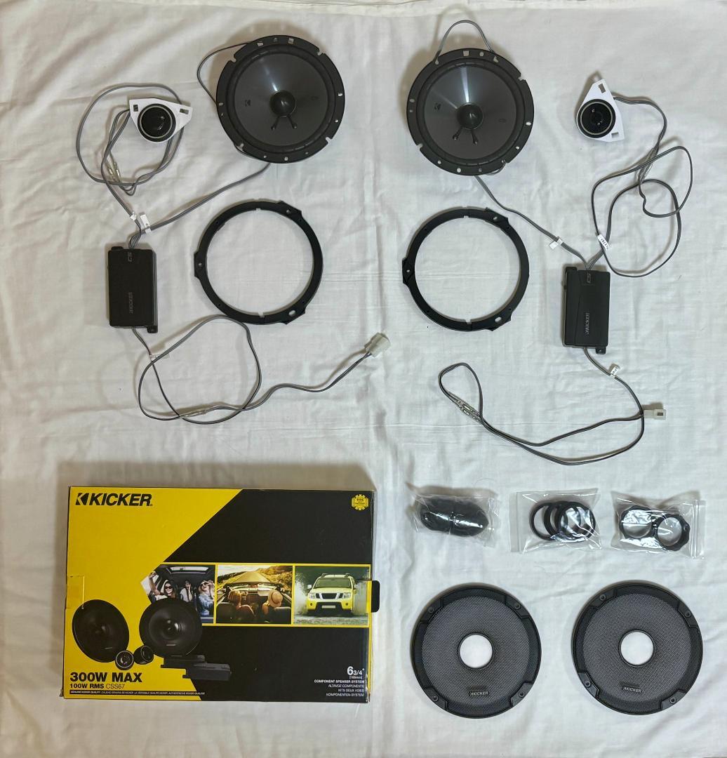 KICKER スピーカー(CSS674) +ライズ/ロッキー取り付けキット