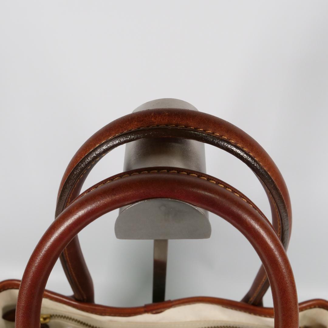 美品✨ フェリージ トートバッグ 11-52 ナイロン レザー カーキ