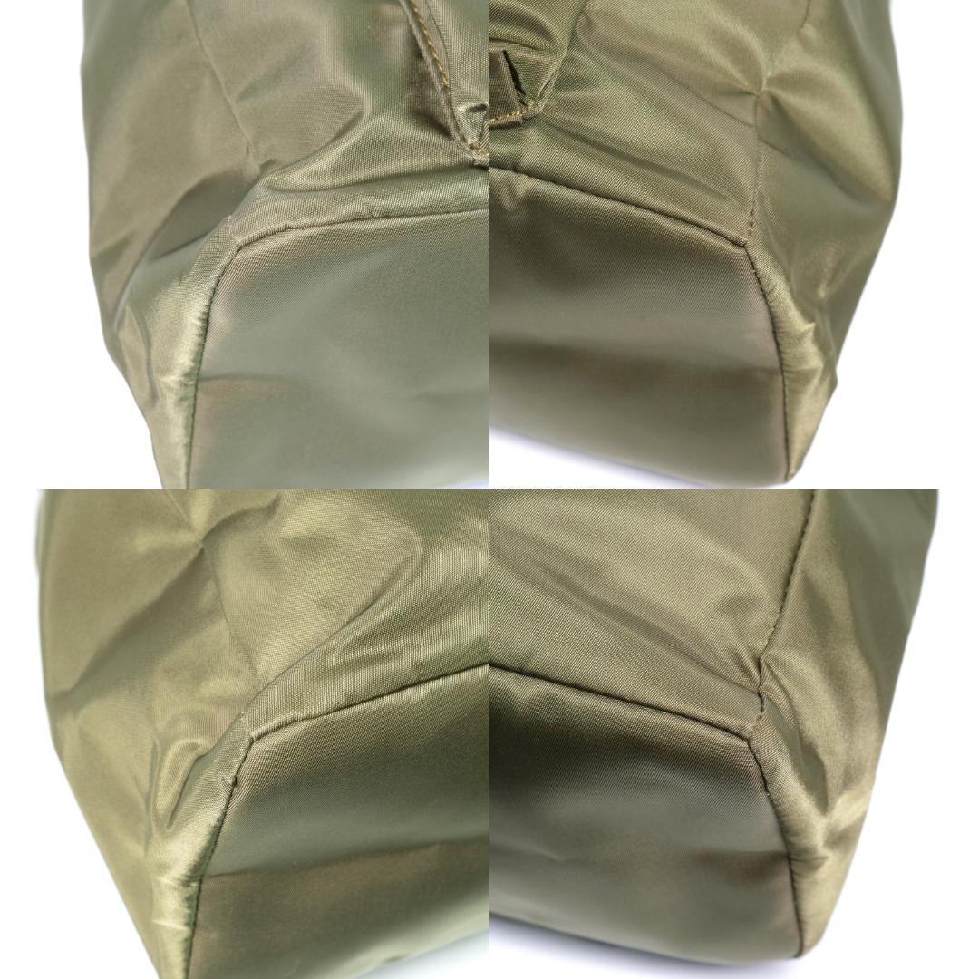 美品✨ フェリージ トートバッグ 11-52 ナイロン レザー カーキ