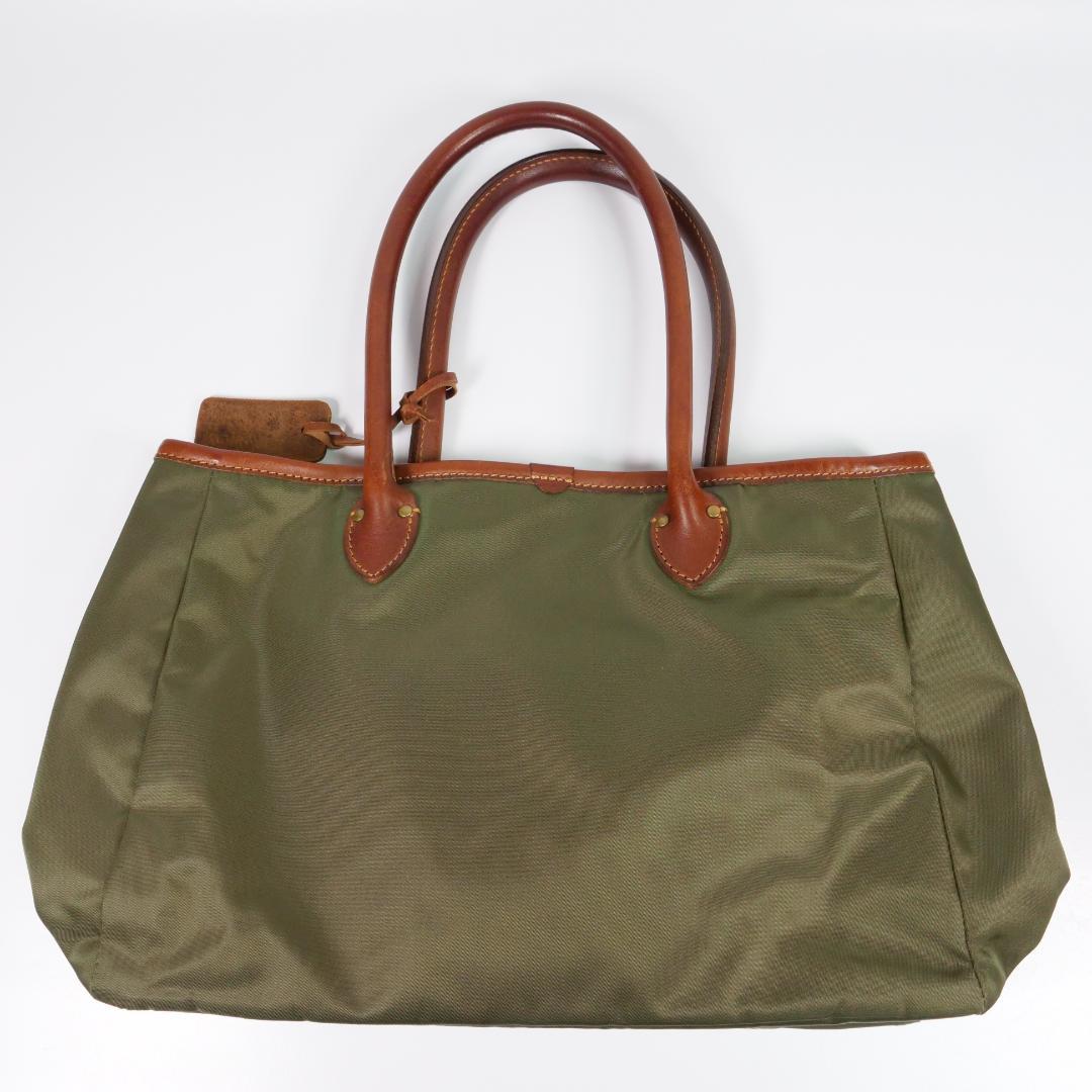 美品✨ フェリージ トートバッグ 11-52 ナイロン レザー カーキ