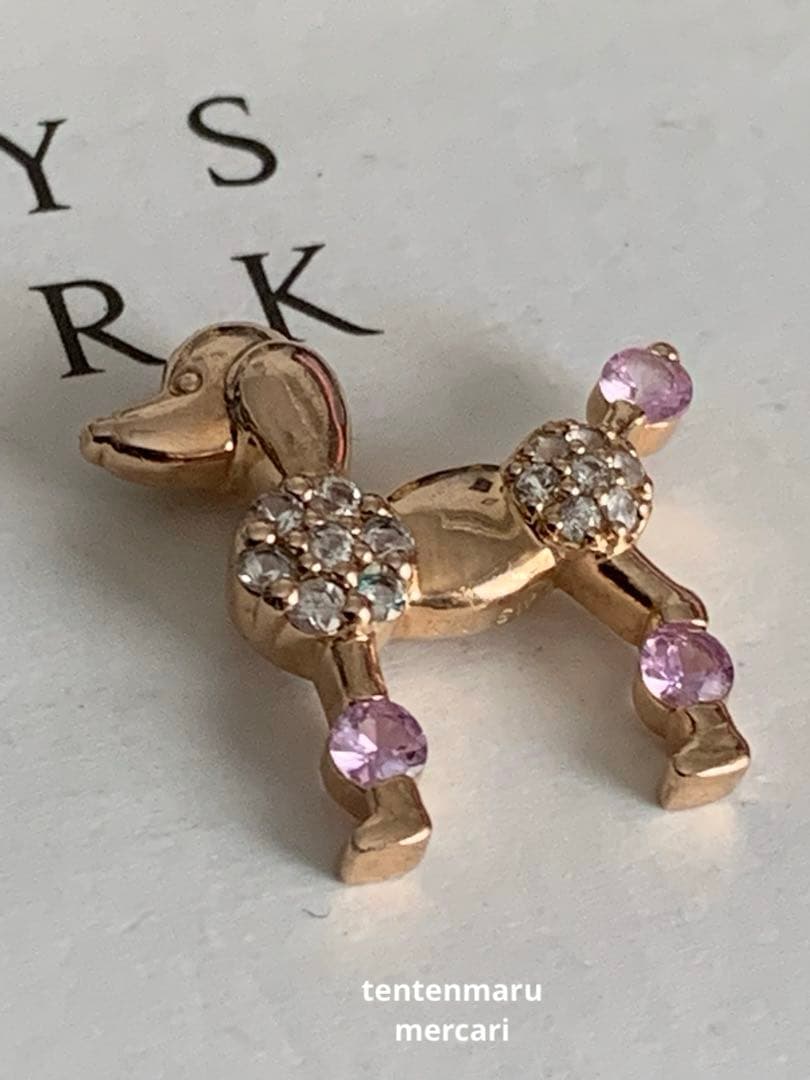 K10 ☆プードルモチーフペンダントトップ ☆ ピンクゴールド