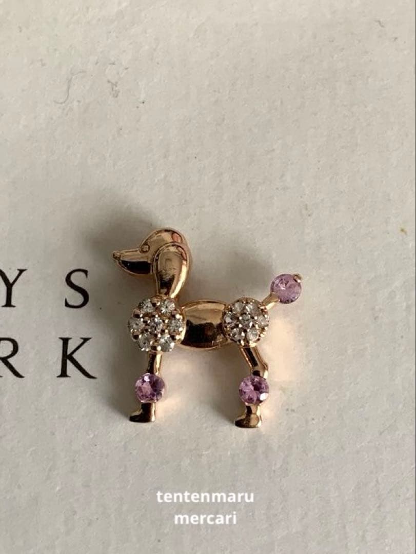 K10 ☆プードルモチーフペンダントトップ ☆ ピンクゴールド