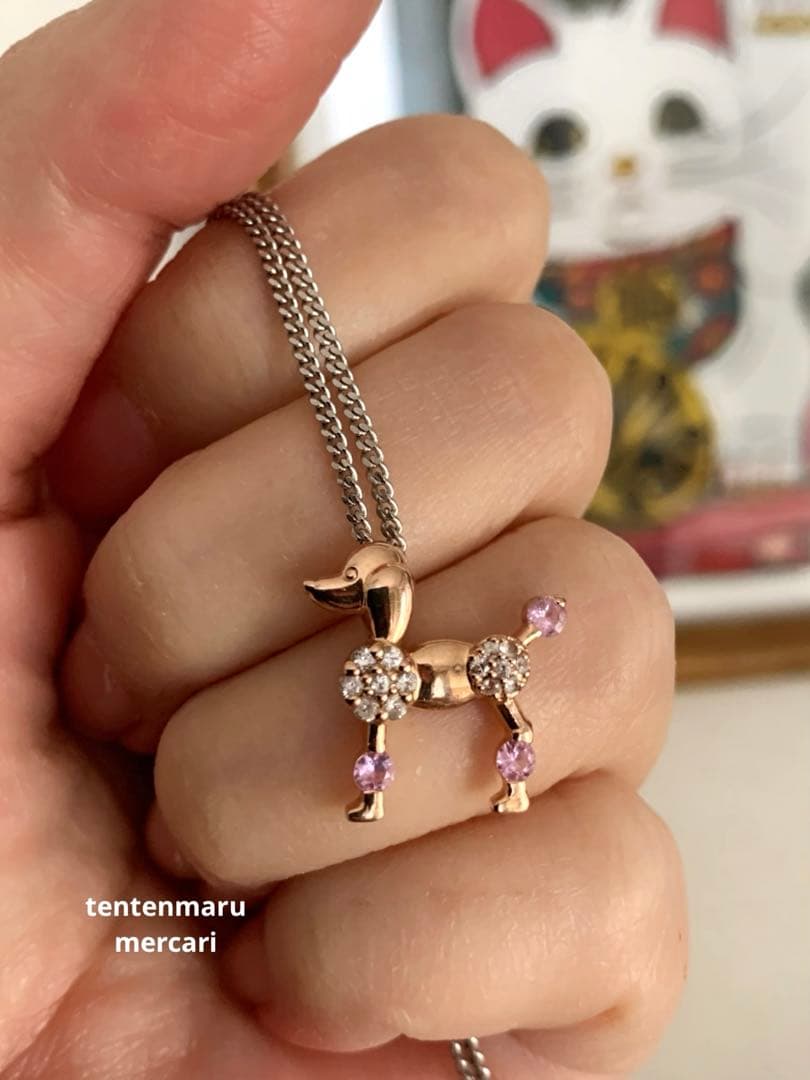 K10 ☆プードルモチーフペンダントトップ ☆ ピンクゴールド