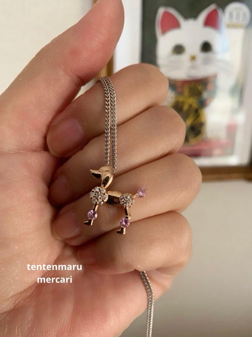 K10 ☆プードルモチーフペンダントトップ ☆ ピンクゴールド