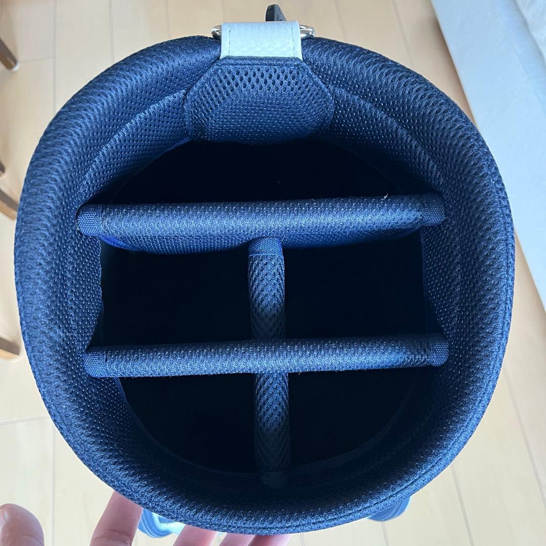 美品adidas アディダス　ゴルフ マストハブ　軽量キャディバッグ 9型　白紺