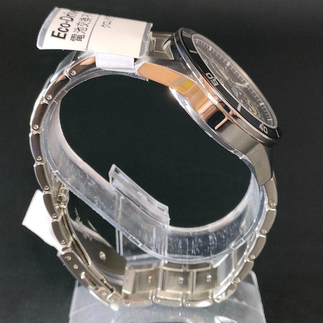 極美品　CITIZEN　シチズン　H500　ブラック　イエロー　ソーラー　メンズ