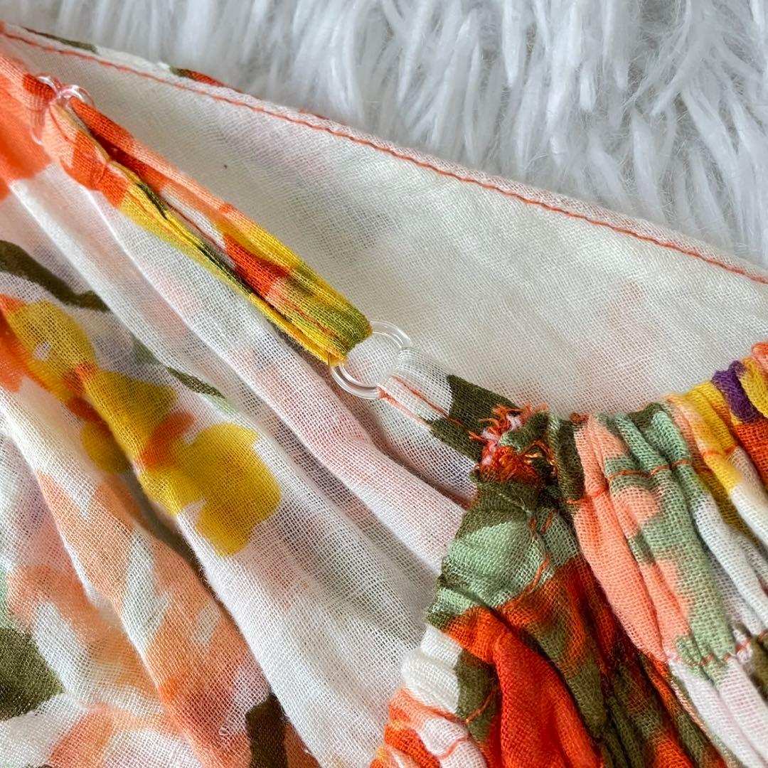  GIRLハワイアン花柄キャミワンピース　コットン100% リゾート