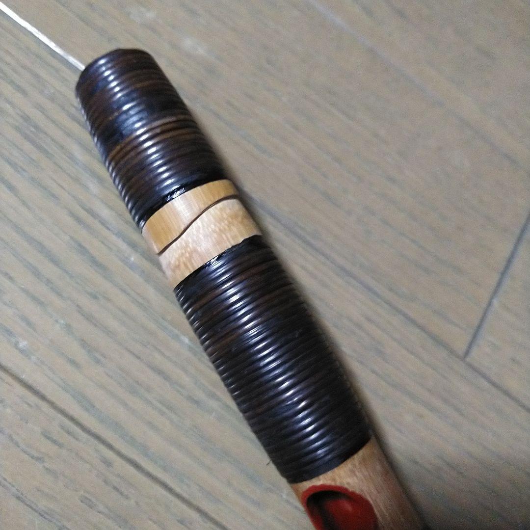 雅楽　龍笛　本管　煤竹　藤巻　(極太管)