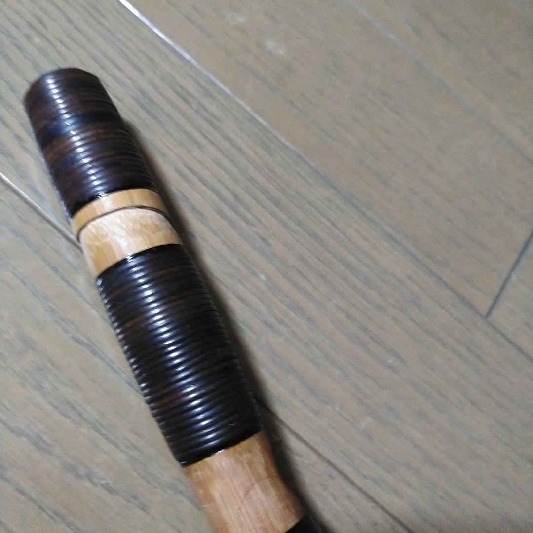 雅楽　龍笛　本管　煤竹　藤巻　(極太管)