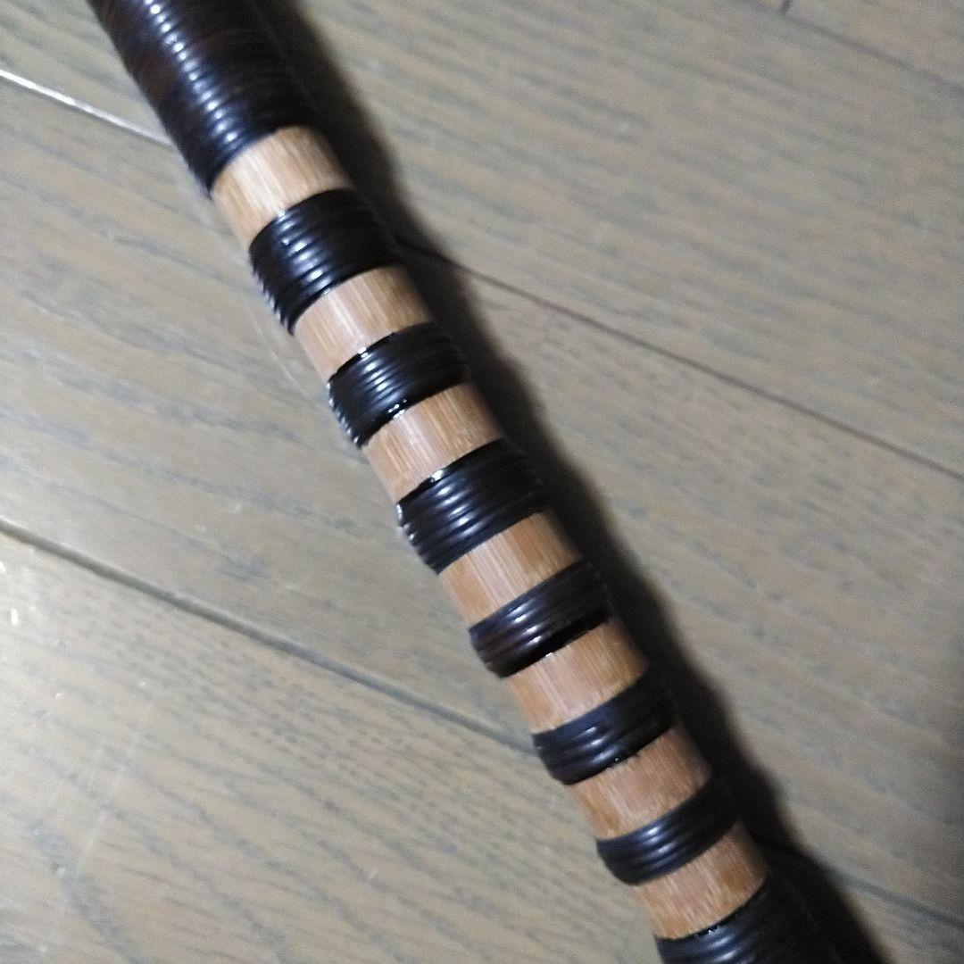 雅楽　龍笛　本管　煤竹　藤巻　(極太管)