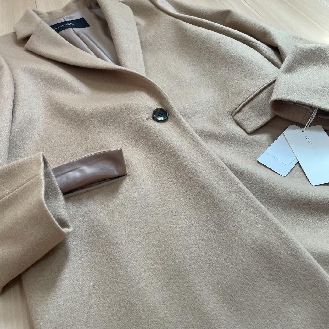 新品 ノーリーズ Sophi カシミア混コート キャメル 36 日本製 秋冬