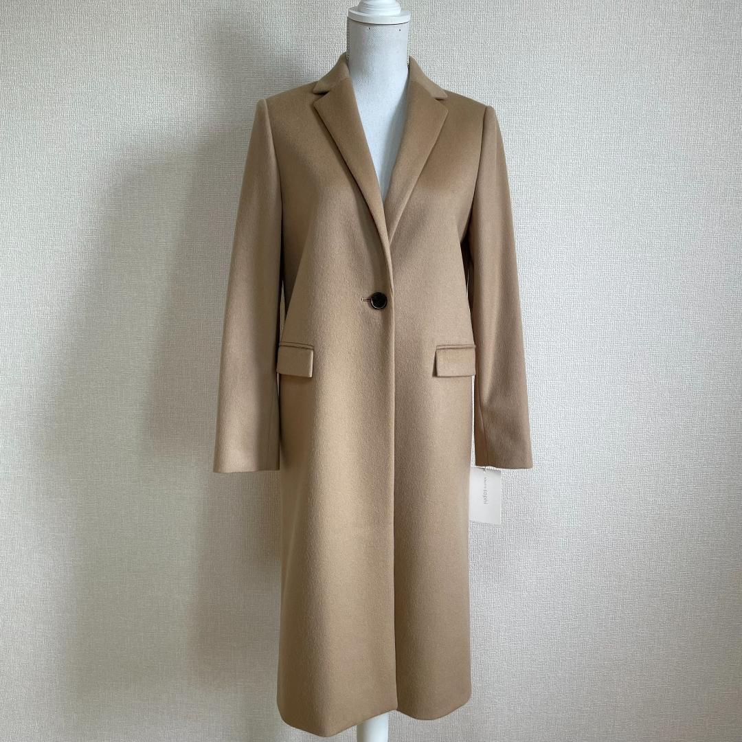 新品 ノーリーズ Sophi カシミア混コート キャメル 36 日本製 秋冬