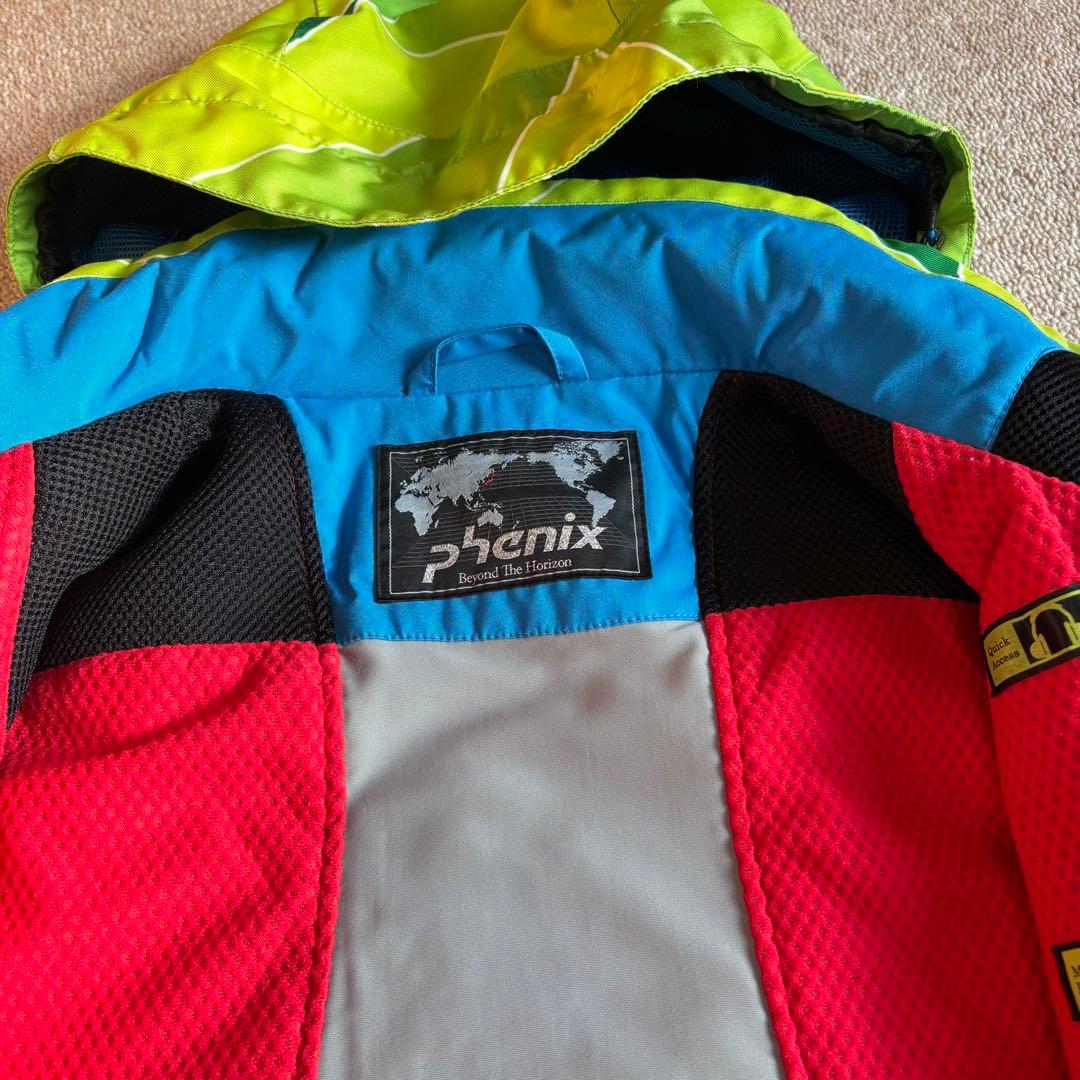 【phenix 】蛍光グリーン スキーウェア 上下セット サイズS ユニセックス