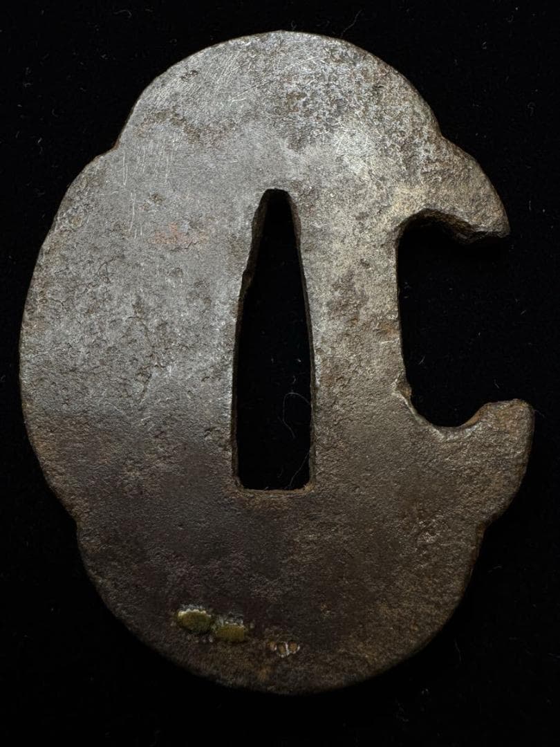 無銘 鉄地水草図鐔 鍔 拵 日本刀 刀装具 骨董 古美術 江戸時代 時代物