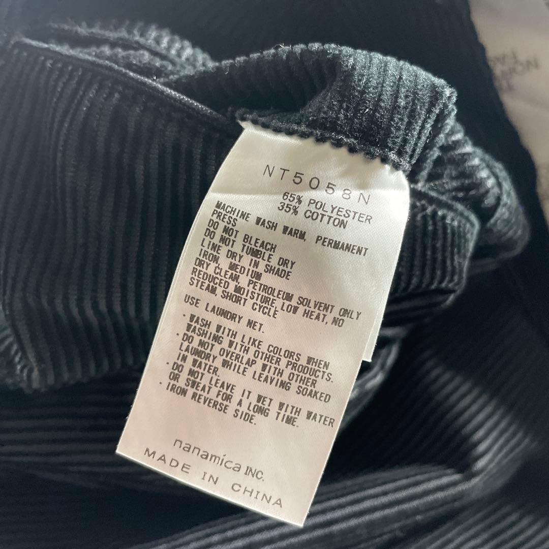 美品　ノースフェイスパープルレーベル　ナナミカ　ワイドパンツ　コーデュロイ　黒