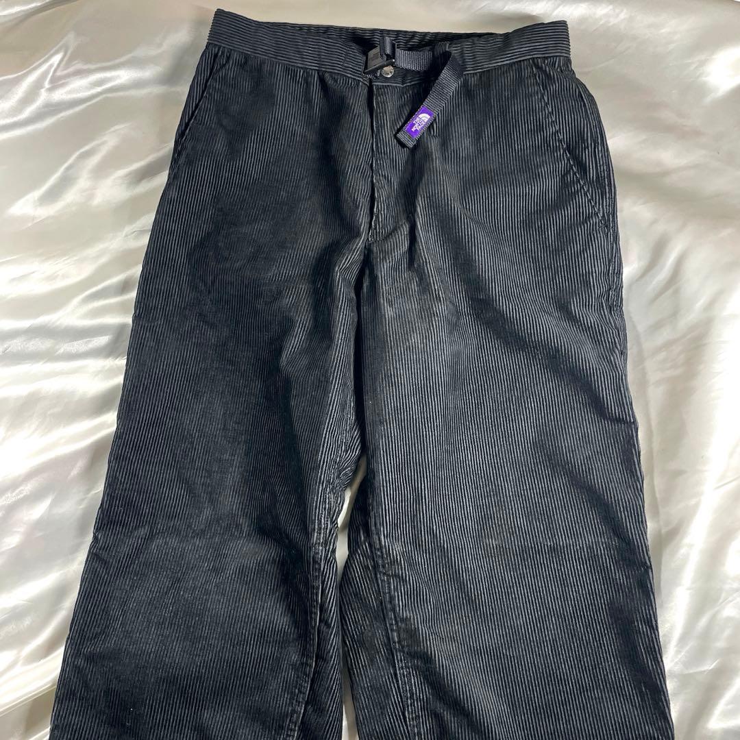 美品　ノースフェイスパープルレーベル　ナナミカ　ワイドパンツ　コーデュロイ　黒