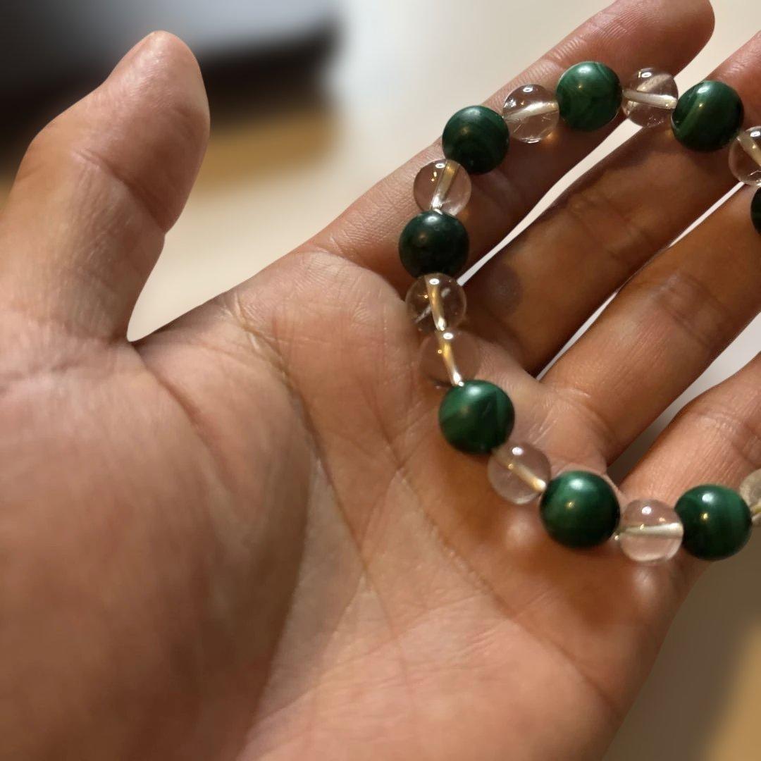 マラカイトと水晶たん！綺麗！すっごいズンとくる！