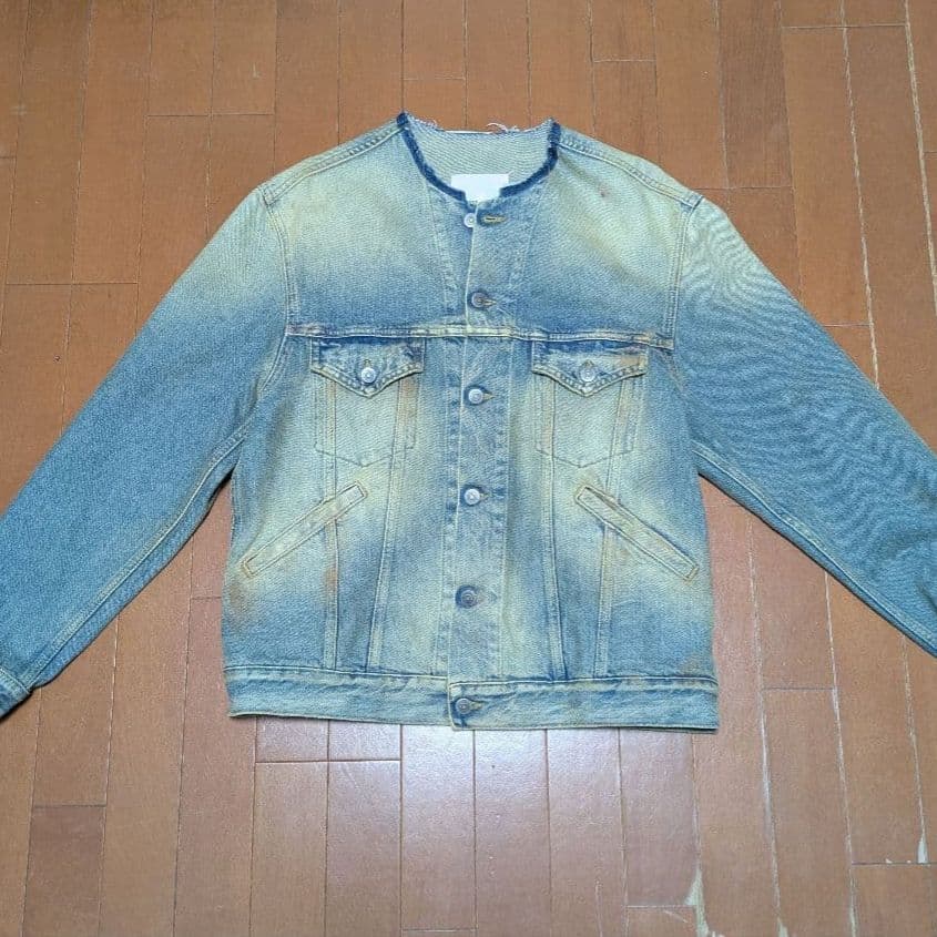 22ss マルジェラ デニムノーカラージャケット 50
