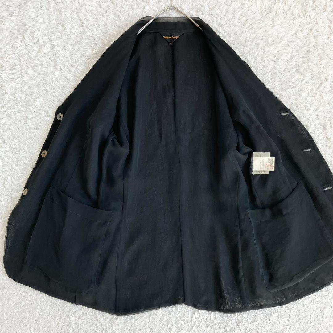 AD1990✨コムデギャルソン テーラードジャケット 総レース ブラック 黒 S