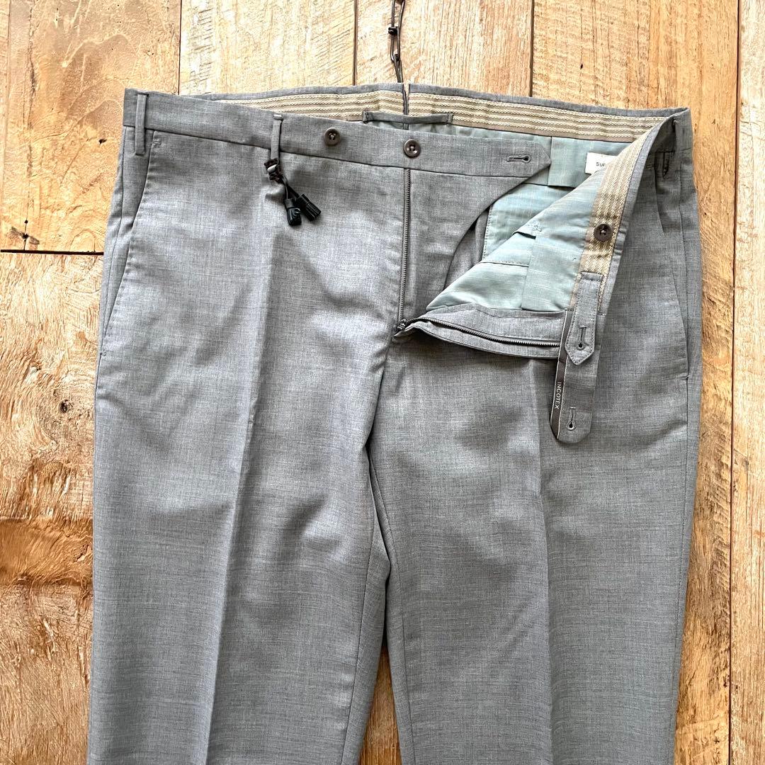 【極美品】INCOTEX SUPER100'S ウール スラックス パンツ 52