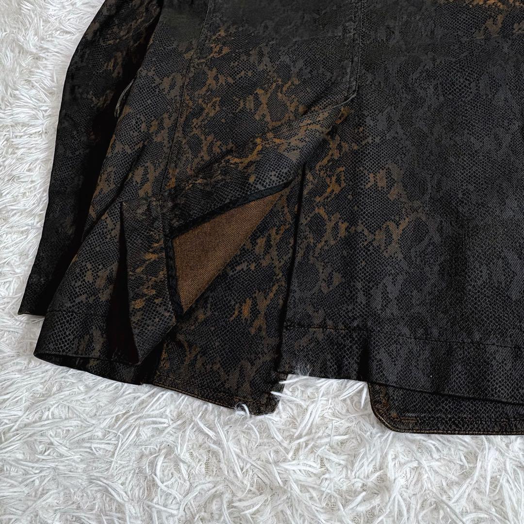 希少 5351 プールオム テーラードジャケット パイソン柄 黒×茶 サイズ3