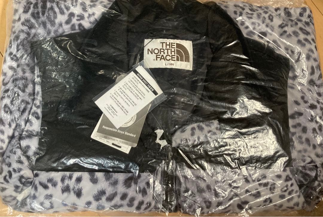 ノースフェイス ダウンベスト ノベルティーヌプシベスト 海外限定カラー　ヒョウ柄