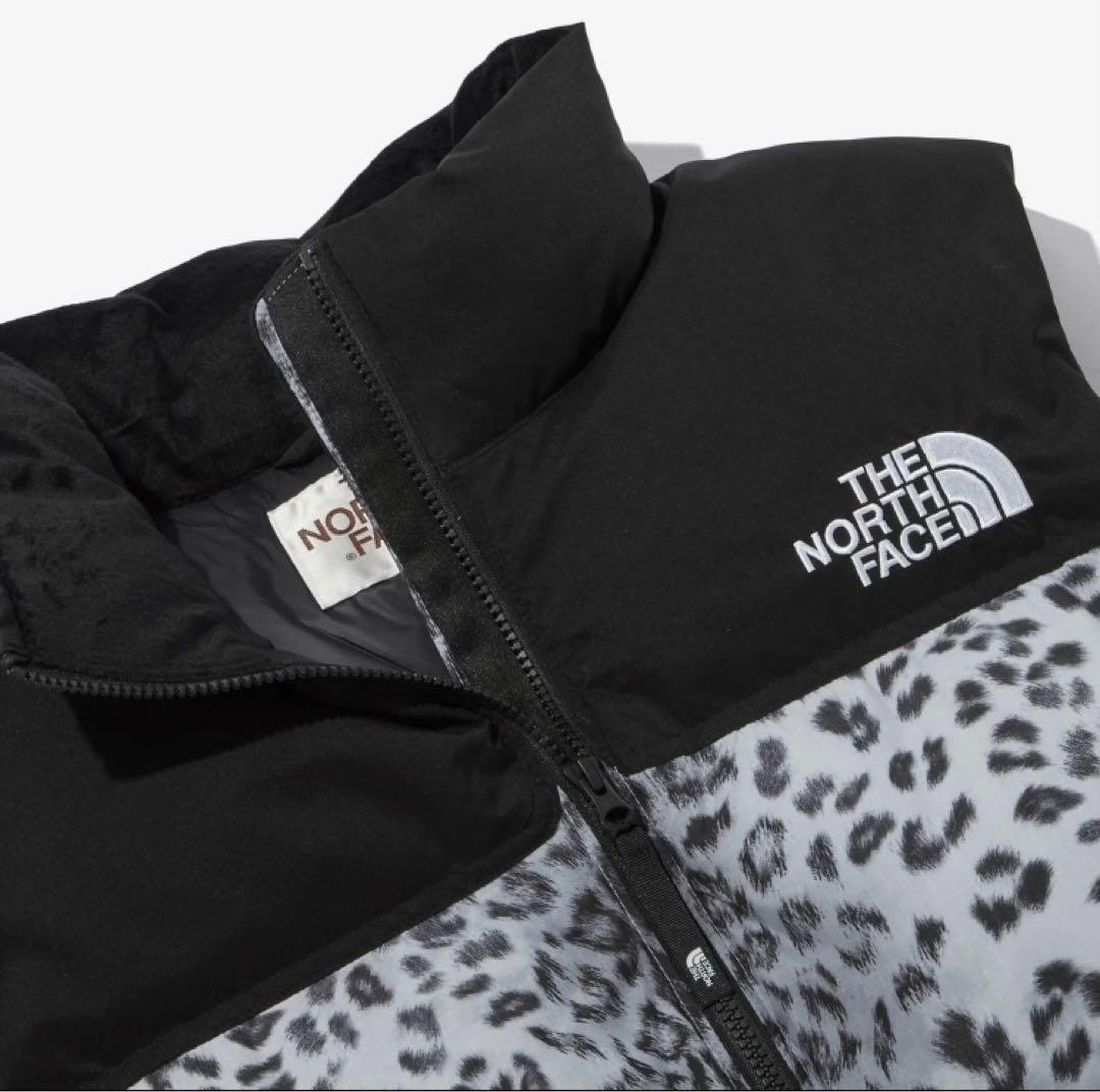 ノースフェイス ダウンベスト ノベルティーヌプシベスト 海外限定カラー　ヒョウ柄