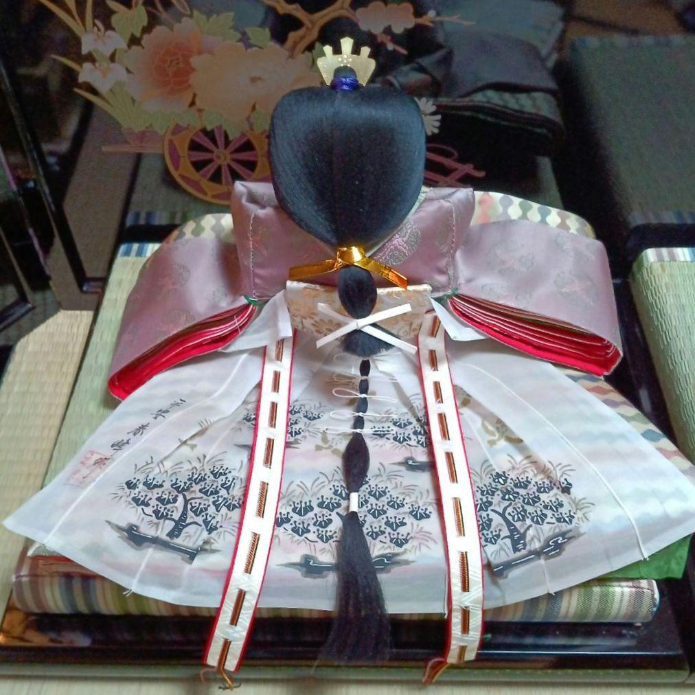 雛人形　親王飾り　希少「平安春峰」作　本格:京雛仕立て　お道具付き