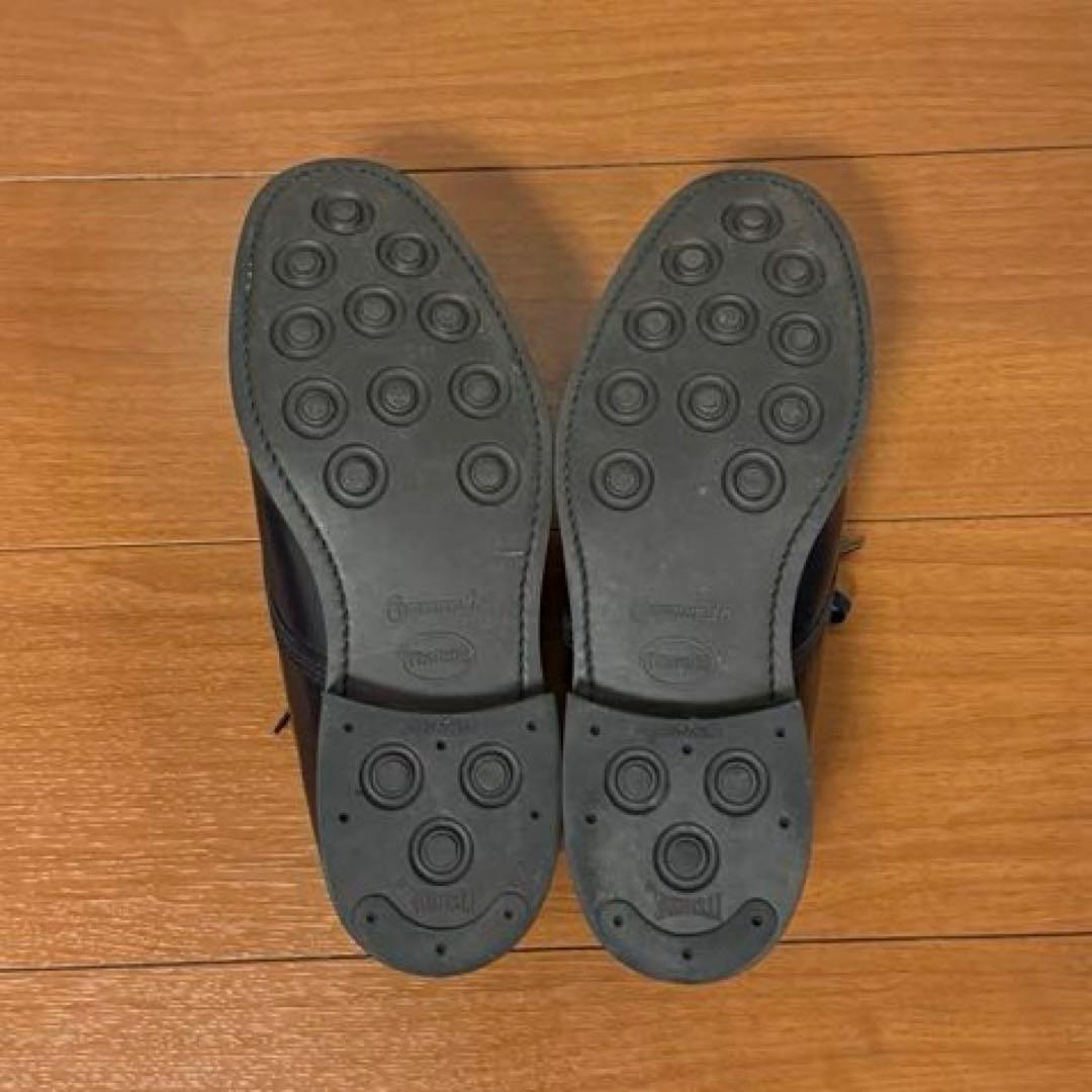 美品 SANDERS 1384 ミリタリダービー UK6 ネイビー