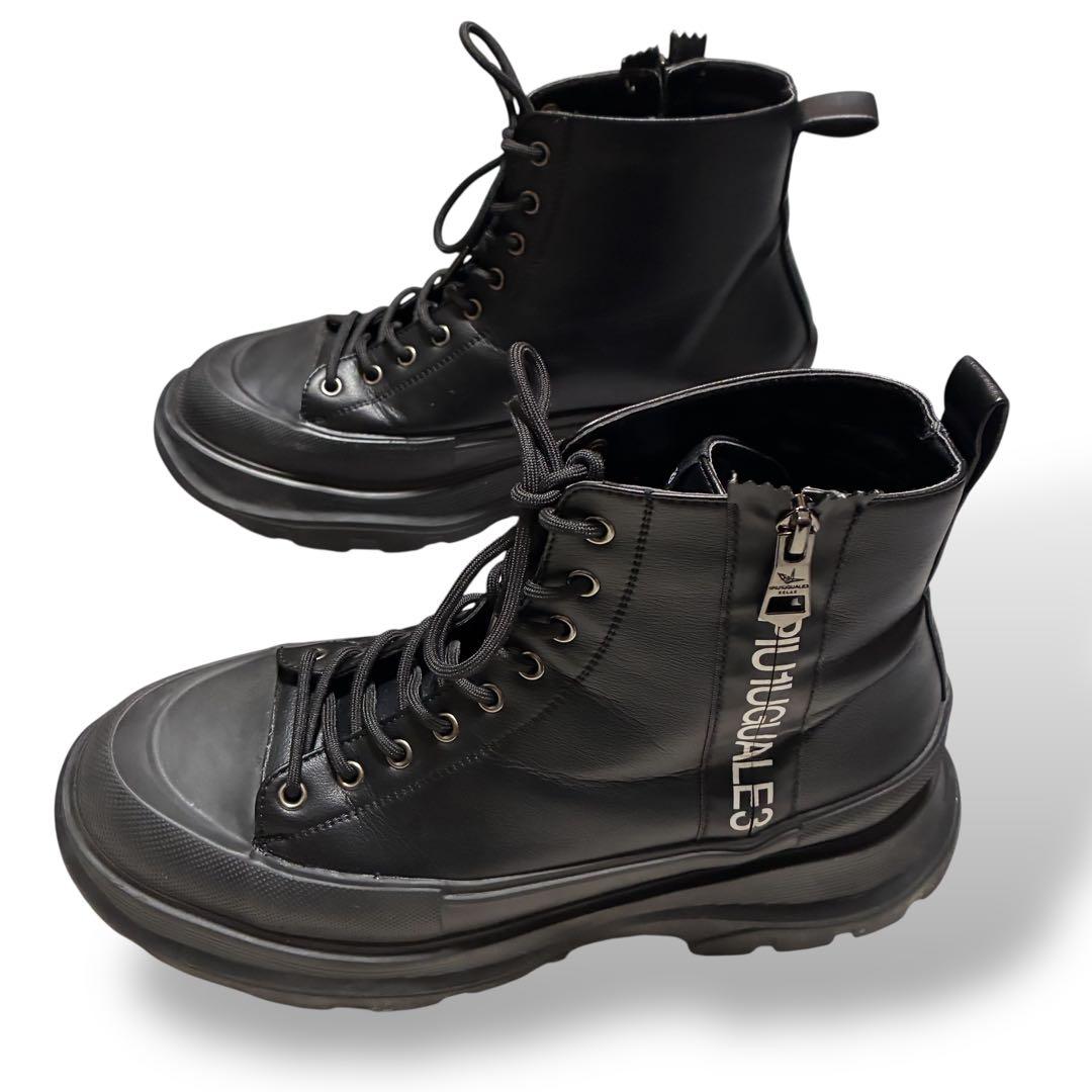 靴 1PIU1UGUALE3 sidezip boots BLK 27cm