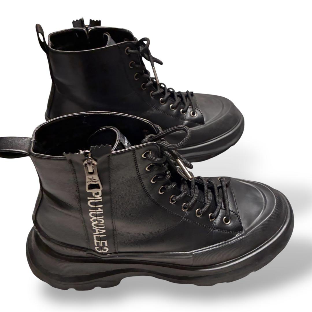 靴 1PIU1UGUALE3 sidezip boots BLK 27cm
