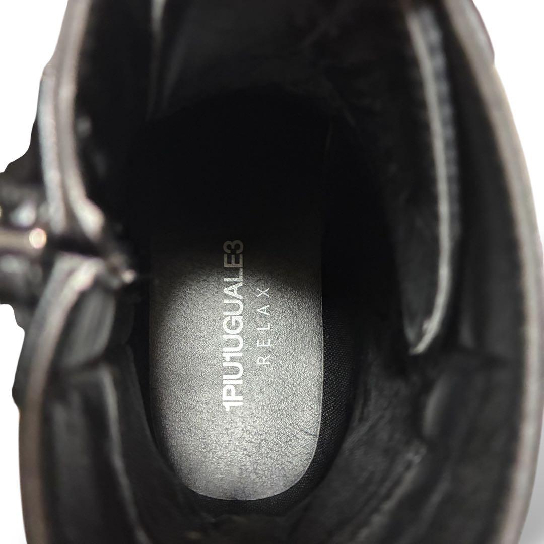 靴 1PIU1UGUALE3 sidezip boots BLK 27cm