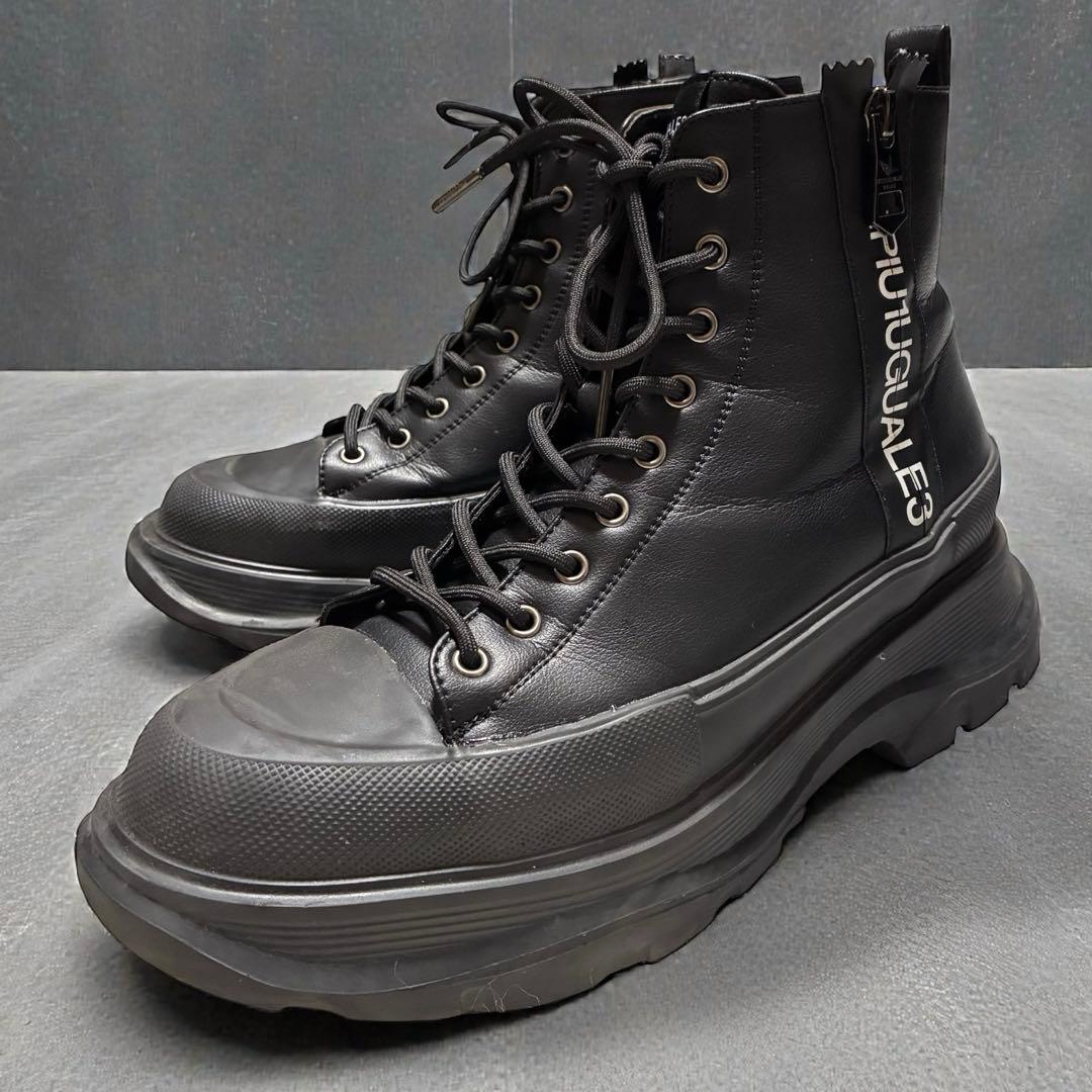 靴 1PIU1UGUALE3 sidezip boots BLK 27cm