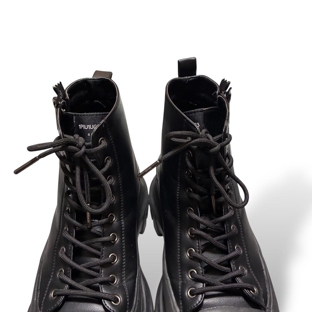 靴 1PIU1UGUALE3 sidezip boots BLK 27cm