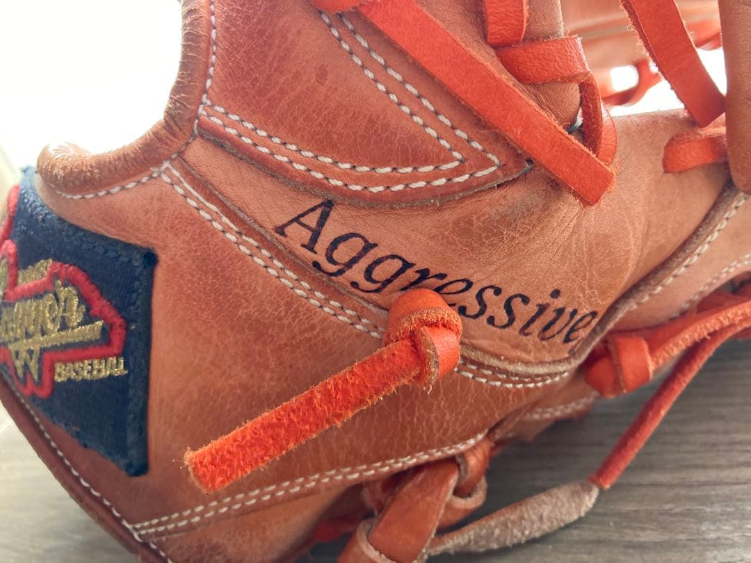 スラッガー　軟式　野球グローブ オレンジ