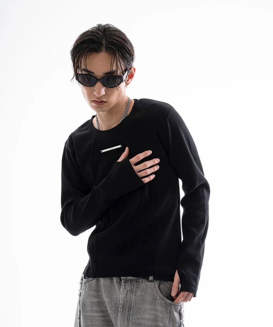 Sサイズ　jent louis Rib Long Sleeve Tee こた着用