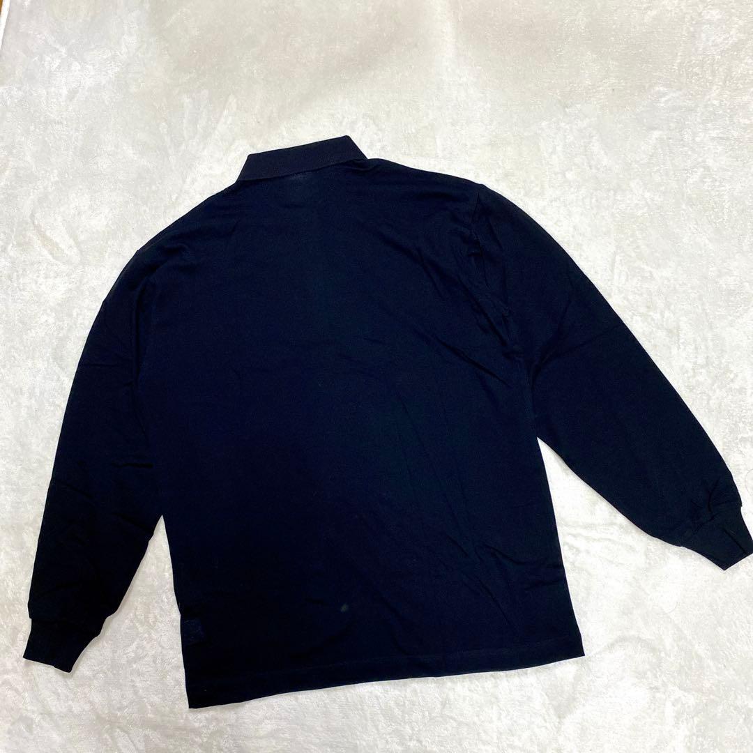 イヴ・サンローラン 長袖 ポロシャツ ワンポイント刺繍 ブラック YSL 新品