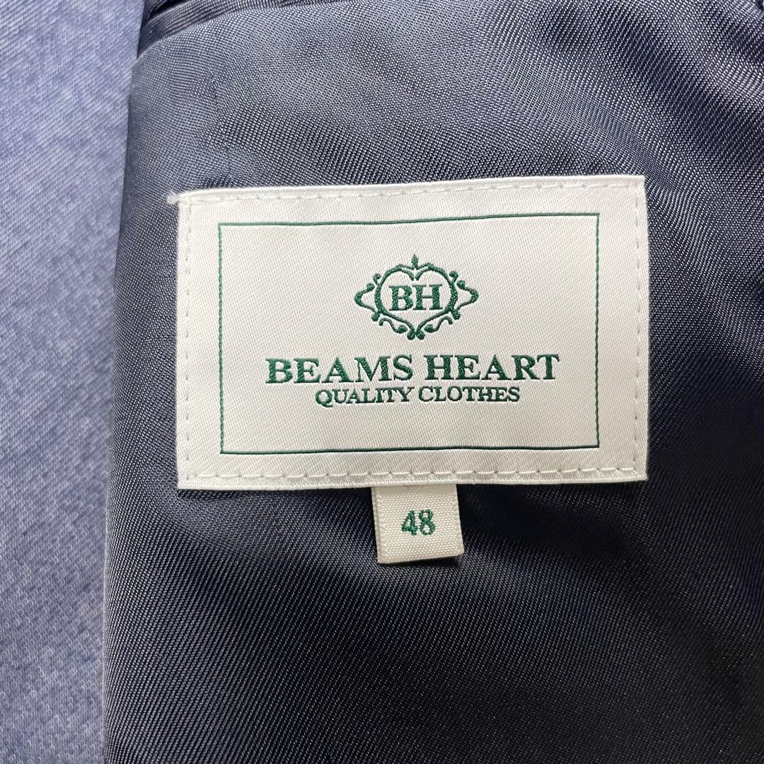 BEAMS HEART メンズスーツ　3点セット　デニム風　クリーニング済み