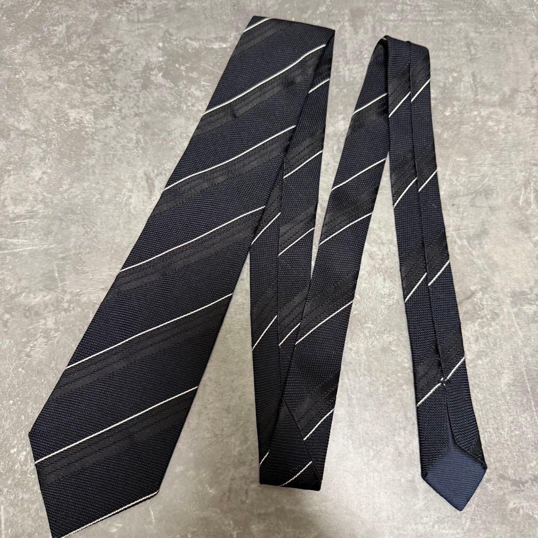 【✨極美品✨】TOM FORD トムフォード ネクタイ ストライプ ブラック 黒