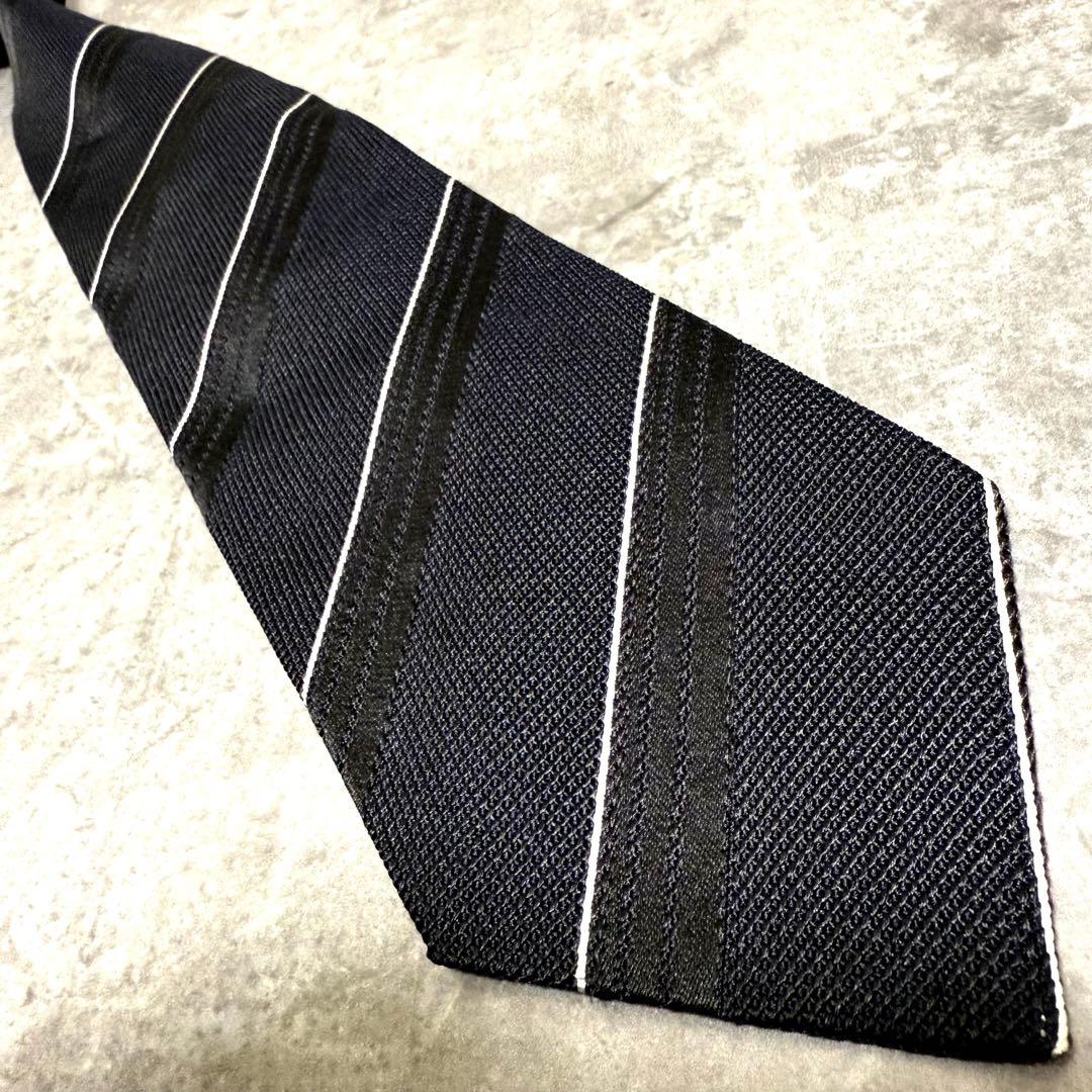 【✨極美品✨】TOM FORD トムフォード ネクタイ ストライプ ブラック 黒