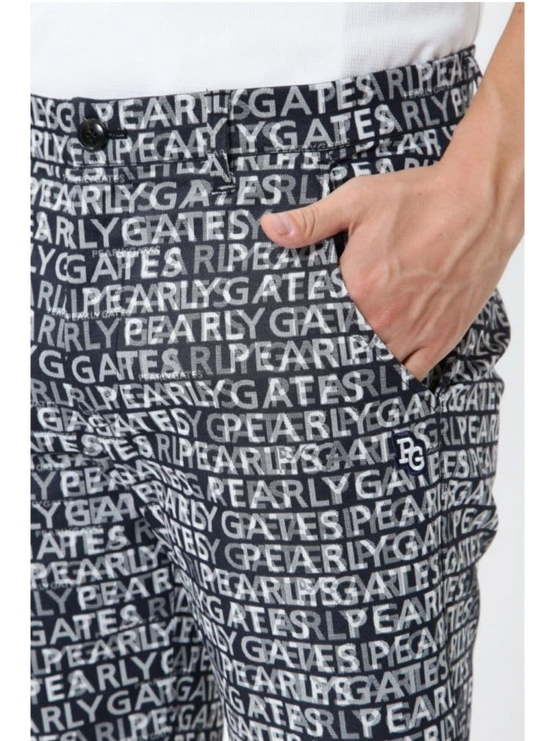 PEARLY GATES ロゴプリント ゴルフショーツ