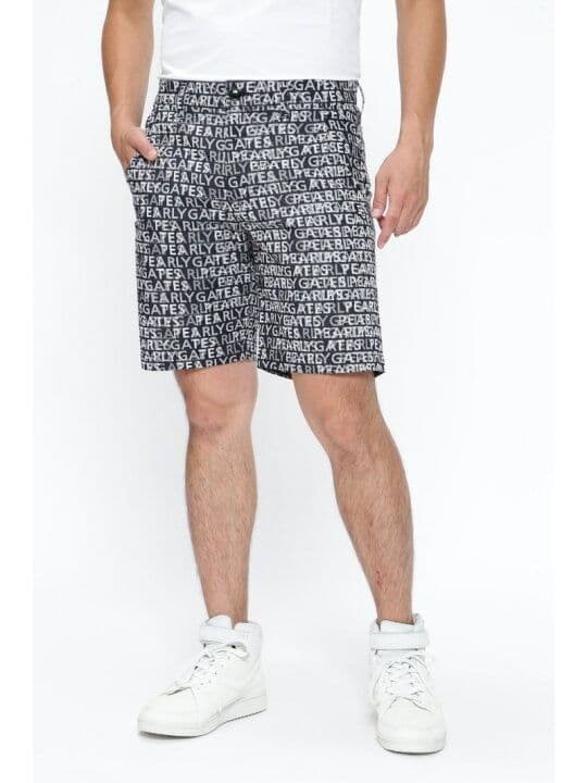 PEARLY GATES ロゴプリント ゴルフショーツ