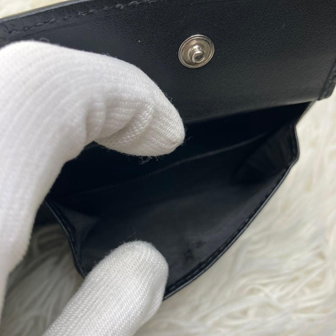 グッチ　二つ折り財布　GG柄　グッチシマ　レザー　ブラック　付属品完備