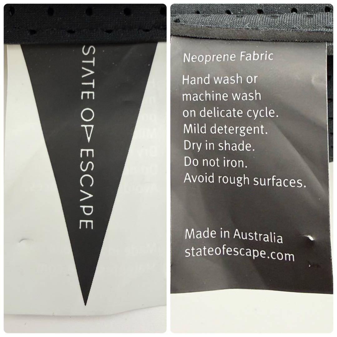 【極美品】ステイトオブエスケープ トートバッグ ポーチ付き 黒 A4可 軽量