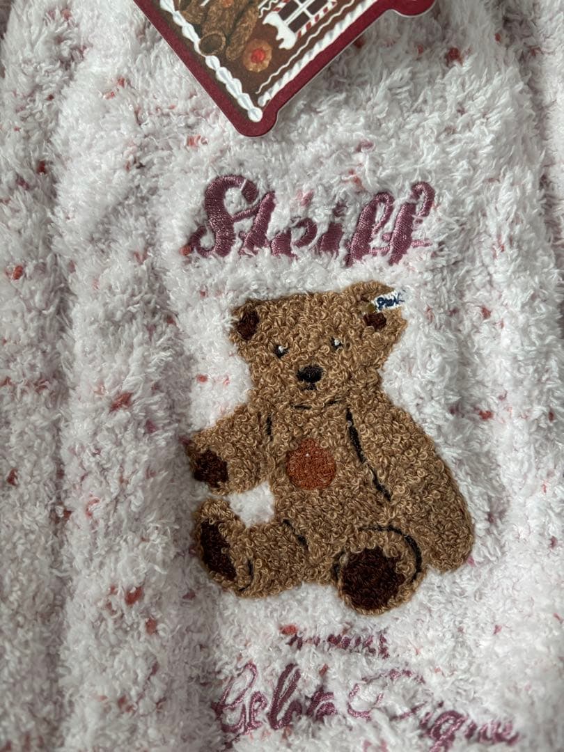 新品 ジェラートピケ シュタイフ ジャガードプルオーバー&ロングパンツ ピンク