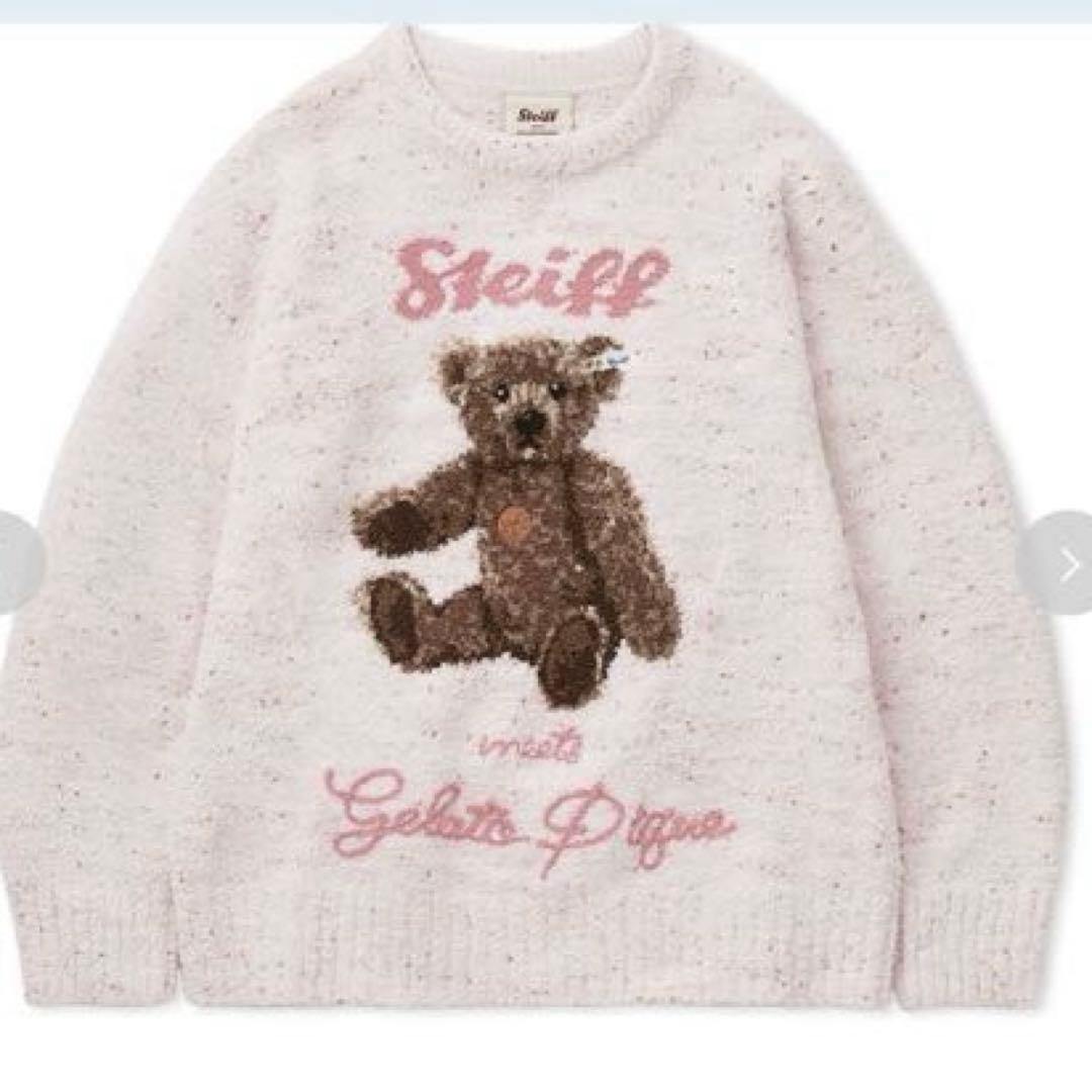 新品 ジェラートピケ シュタイフ ジャガードプルオーバー&ロングパンツ ピンク