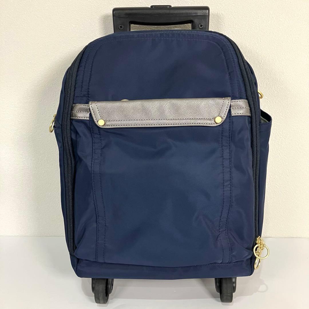 タグ付き 未使用級 エース ACE キャリーバッグ 4輪　ネイビー　コンパクト